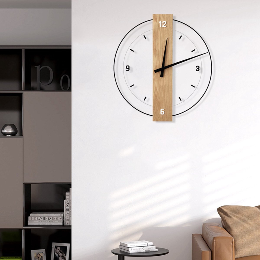 Aurra – Grande horloge murale silencieuse pour une décoration élégante de salon