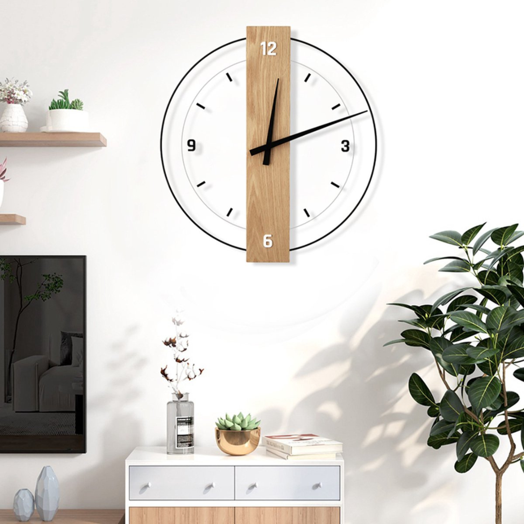 Aurra – Grande horloge murale silencieuse pour une décoration élégante de salon