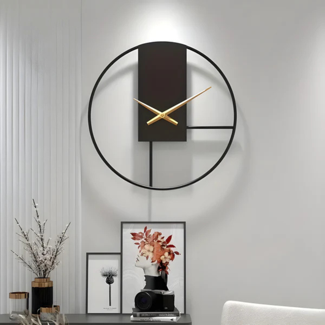 Aurum - Horloge Murale Minimaliste Élégante | Design Silencieux Stylé et Apaisant