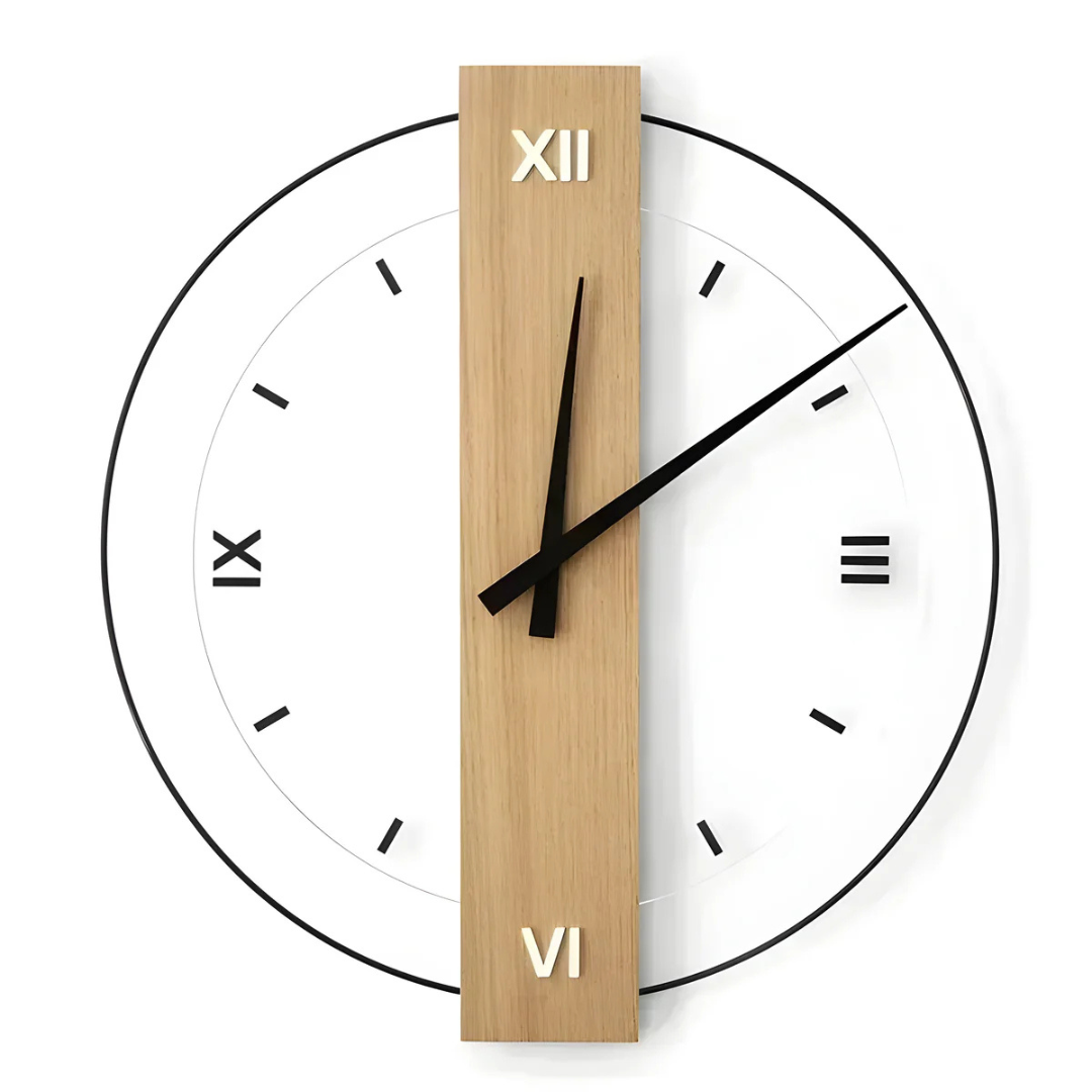 Aurra – Grande horloge murale silencieuse pour une décoration élégante de salon