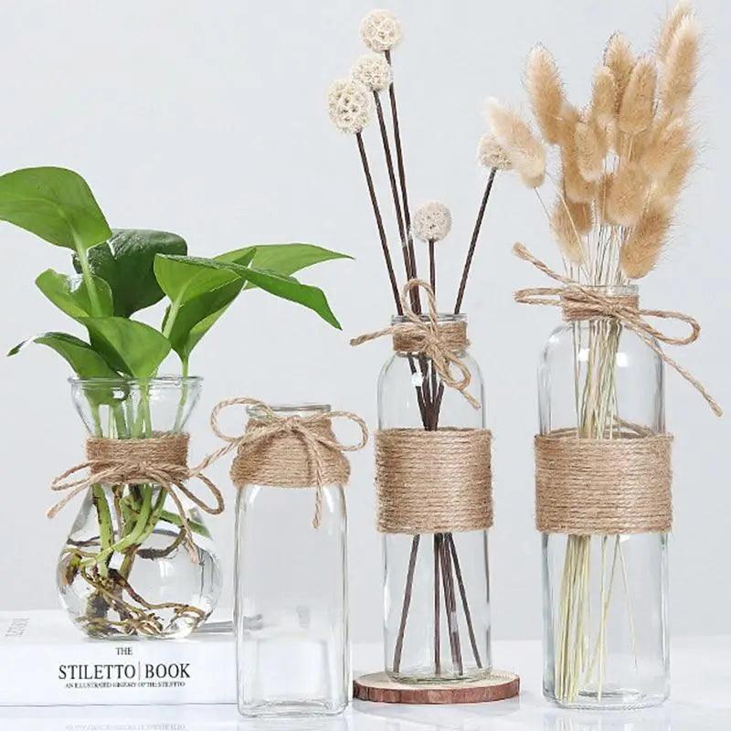 Vase en verre minimaliste - Décoration de table élégante