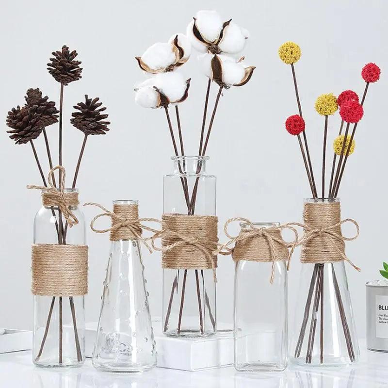 Vase en verre minimaliste - Décoration de table élégante