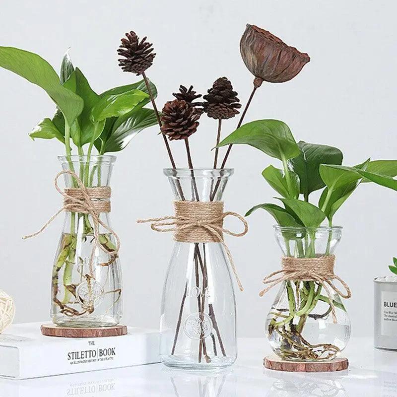 Vase en verre minimaliste - Décoration de table élégante