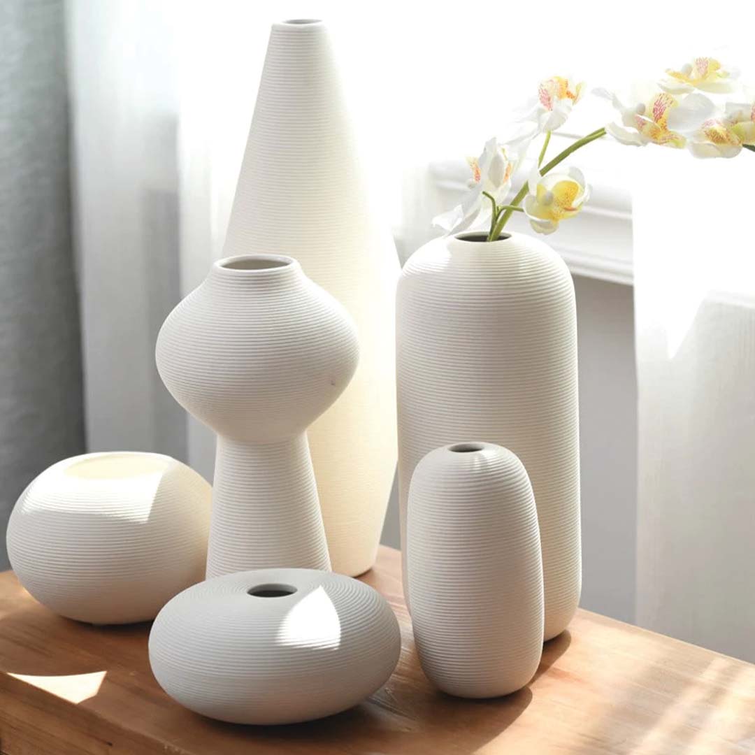 Vase en céramique fait main Blanche