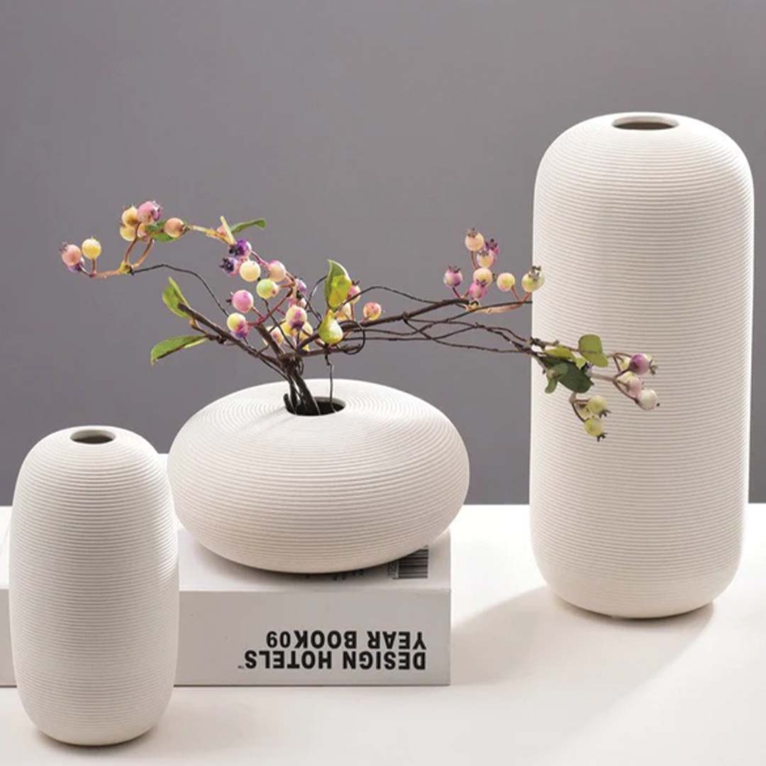 Vase en céramique fait main Blanche