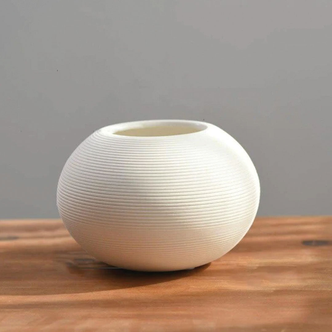 Vase en céramique fait main Blanche
