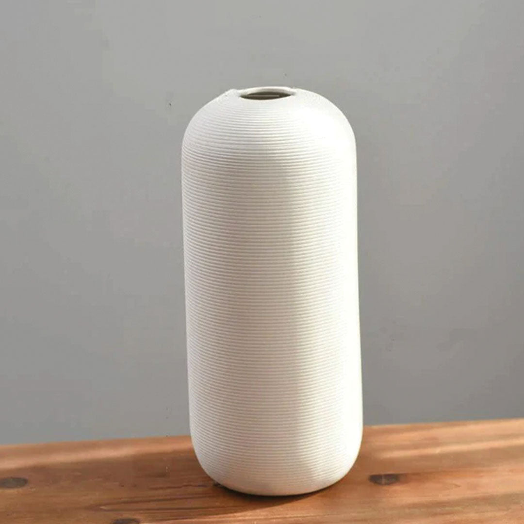 Vase en céramique fait main Blanche