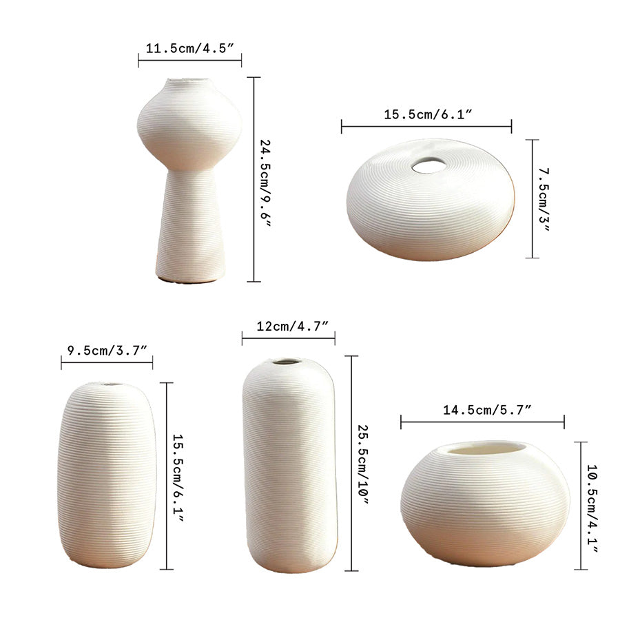 Vase en céramique fait main Blanche