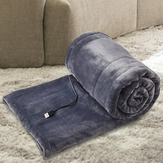 Chaleur douce avec la couverture électrique CozyHeat - Douce, portable et réglable pour un confort ultime avec connexion USB