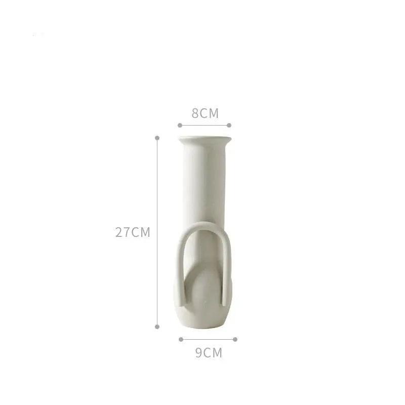 Vase en céramique blanche fait main