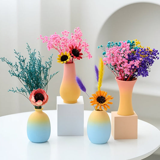 Isandria - Vase en céramique élégant aux couleurs macarons raffinées