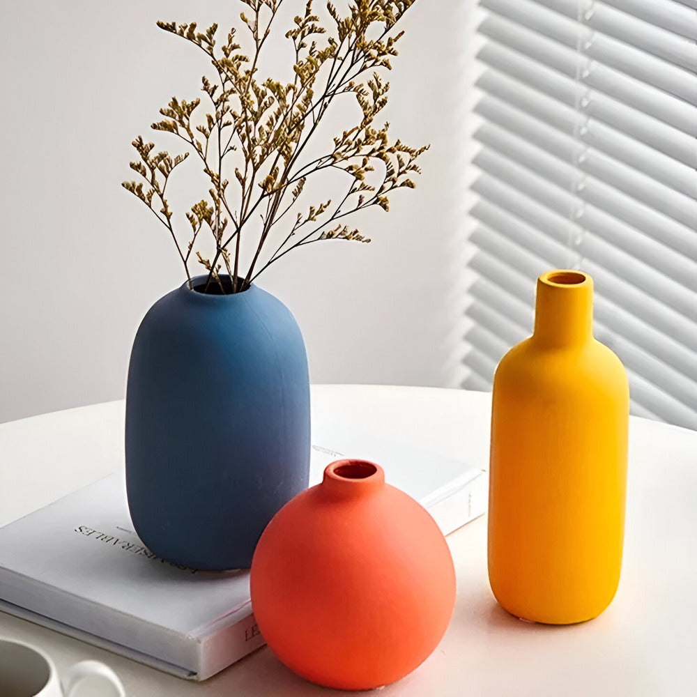 Astraelle - Vase en céramique scandinave élégant au style minimaliste pour une atmosphère moderne