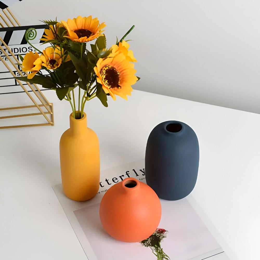 Astraelle - Vase en céramique scandinave élégant au style minimaliste pour une atmosphère moderne