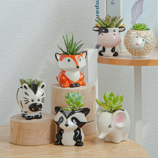 Serenna - Pot de fleurs animalier créatif unique pour une touche ludique à la maison ou au jardin
