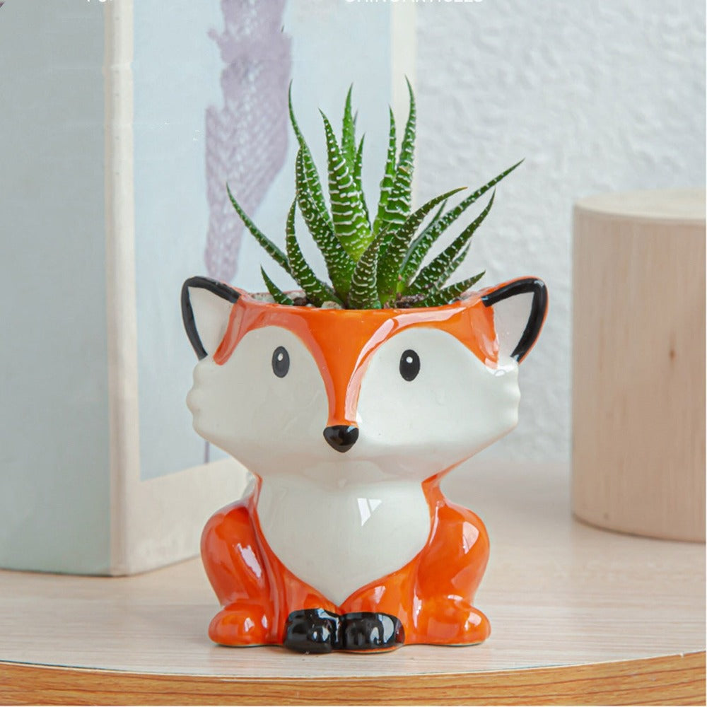 Serenna - Pot de fleurs animalier créatif unique pour une touche ludique à la maison ou au jardin