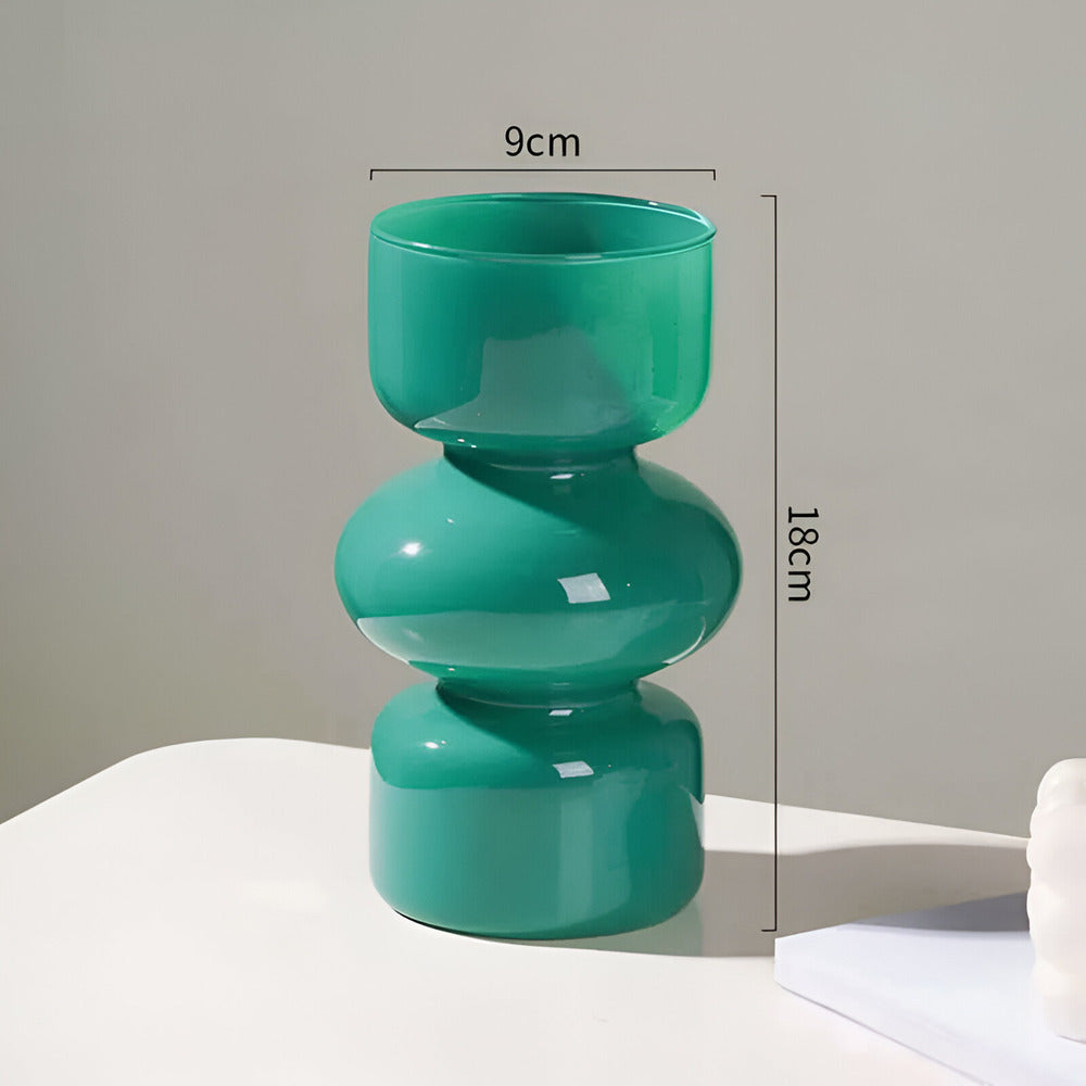 Elirona - Vase en verre scandinave élégant en plusieurs belles couleurs