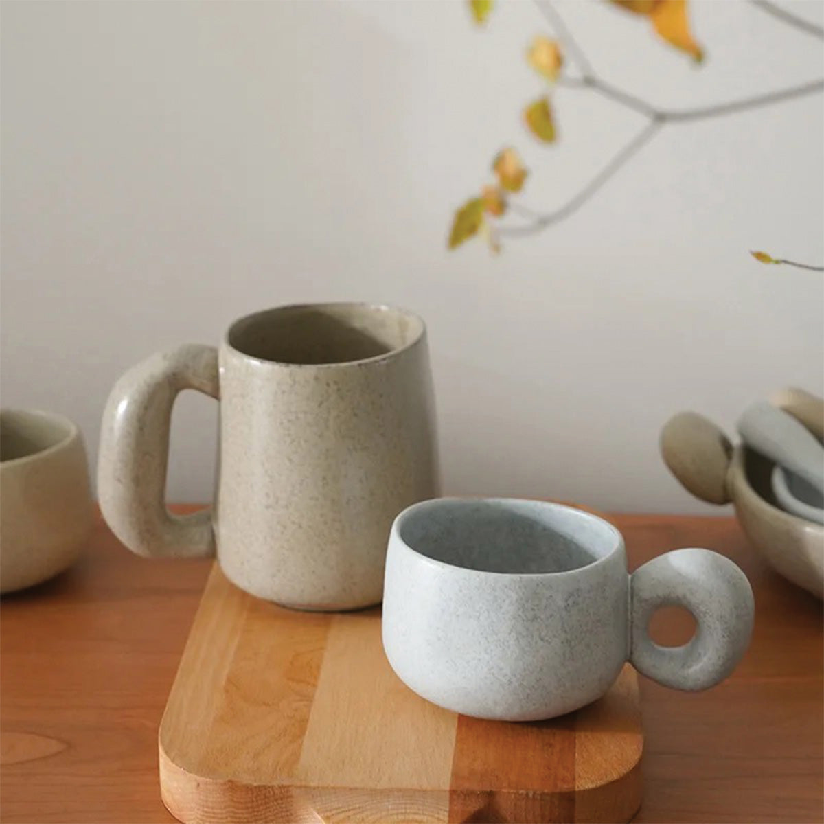 Tasses en pierre faites main Louv - Vaisselle en céramique unique pour une touche d'élégance