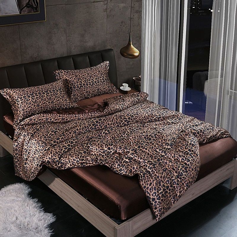 Ensemble de housse de couette en satin élégant – Literie moderne de luxe avec finition chic