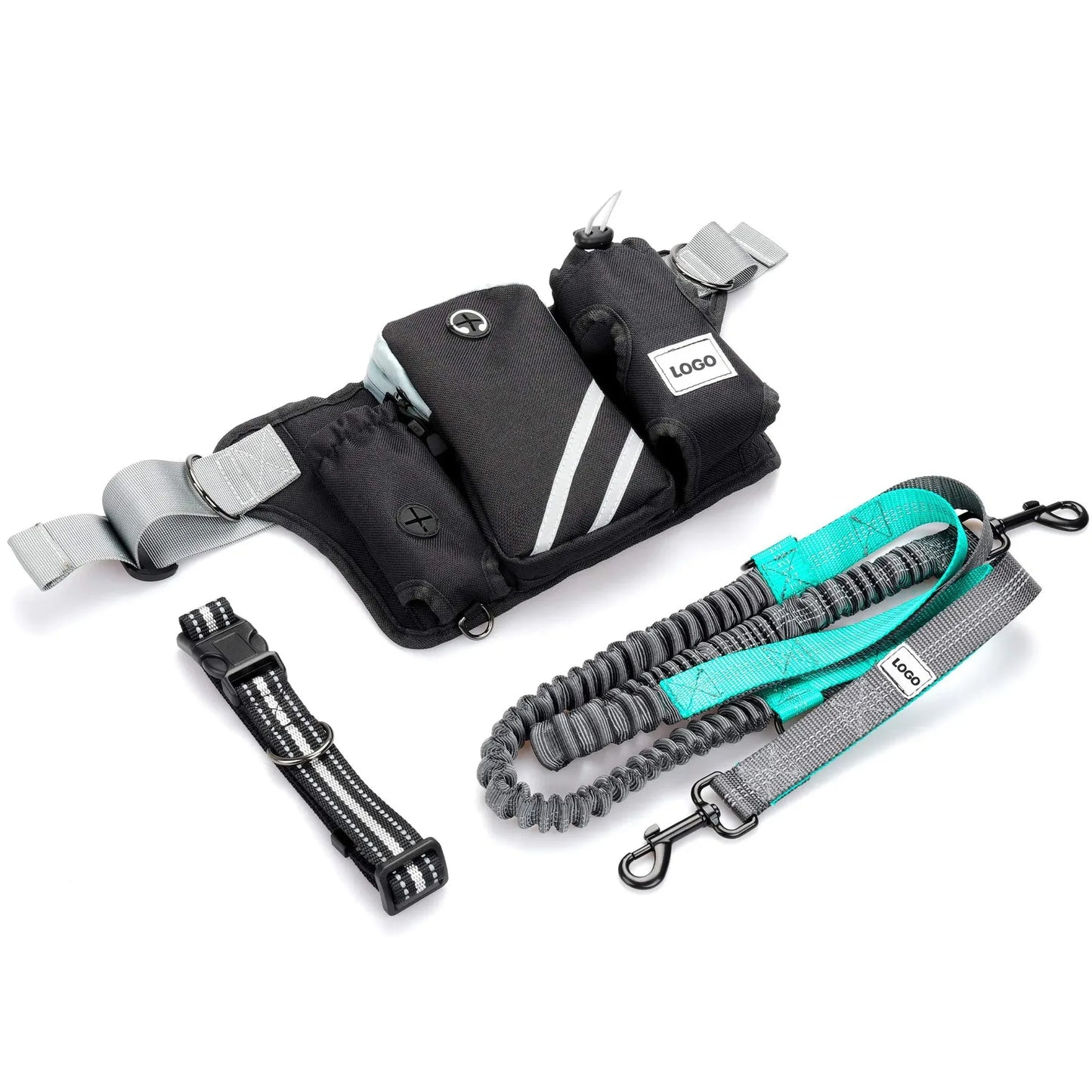 Laisse réfléchissante pour chien Jogger pour course en toute sécurité