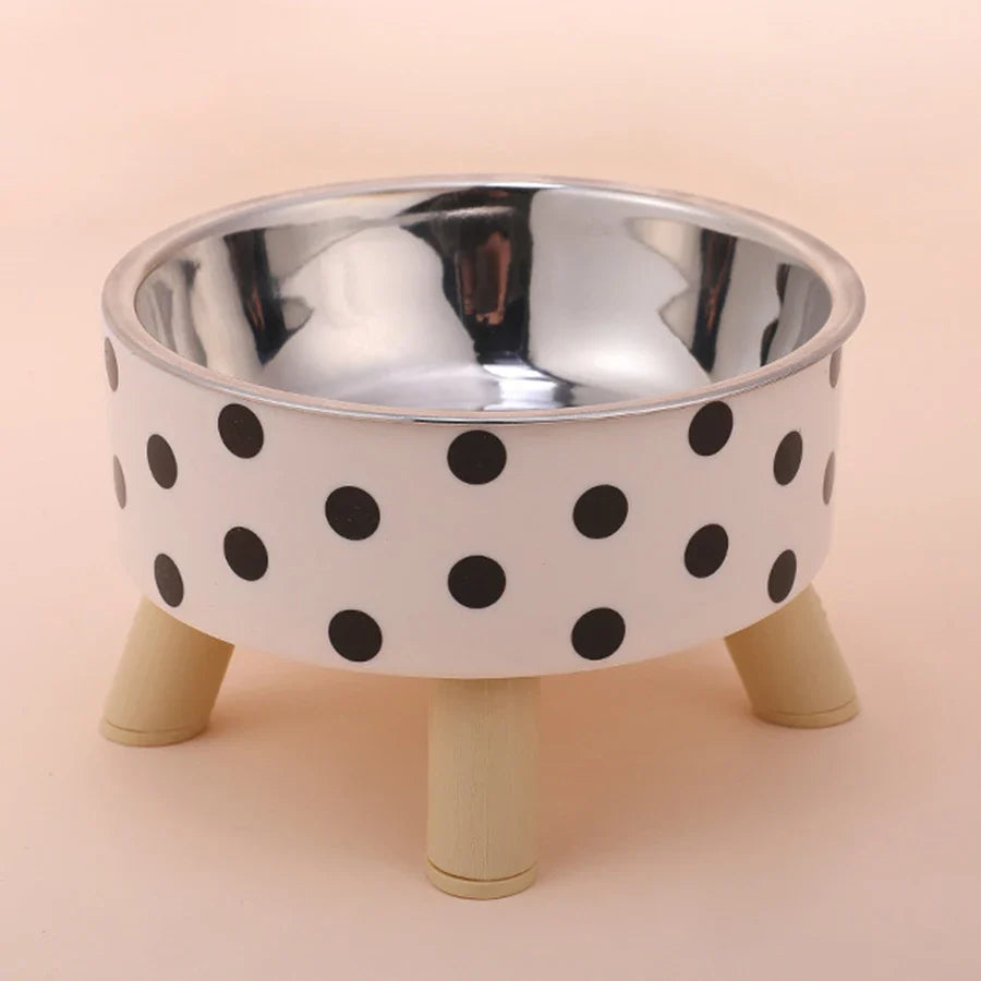 Bol de nourriture et d'eau de sécurité de luxe pour le cou avec support surélevé pour chats et chiens