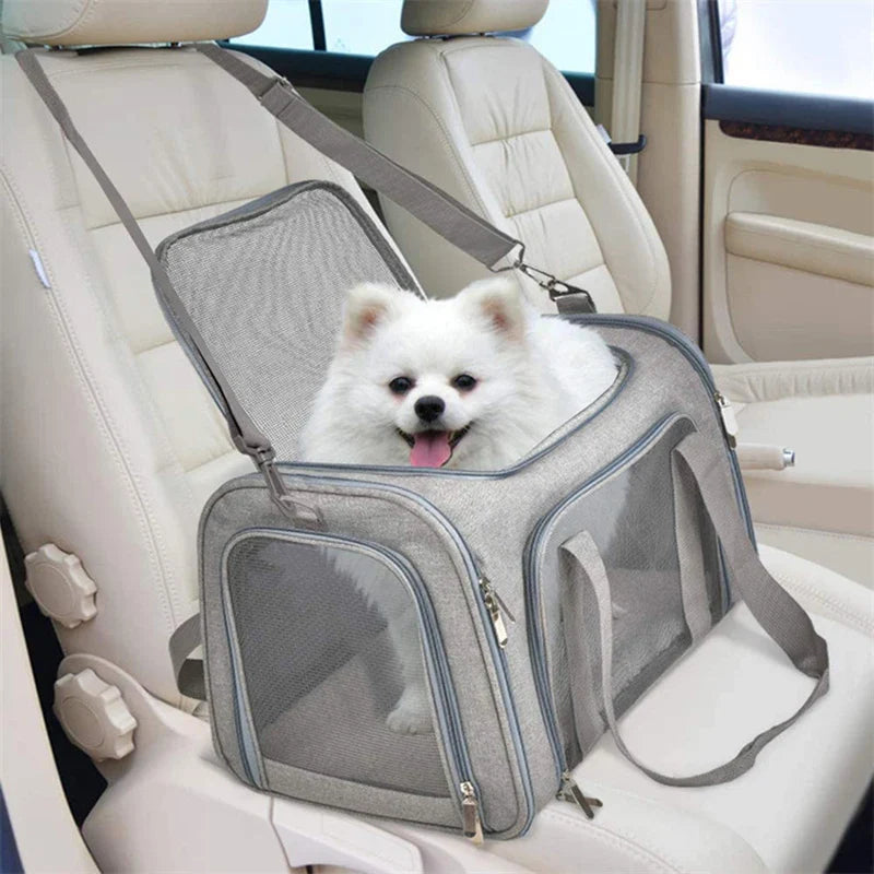 Sac de transport latéral doux confortable et sûr pour chiens