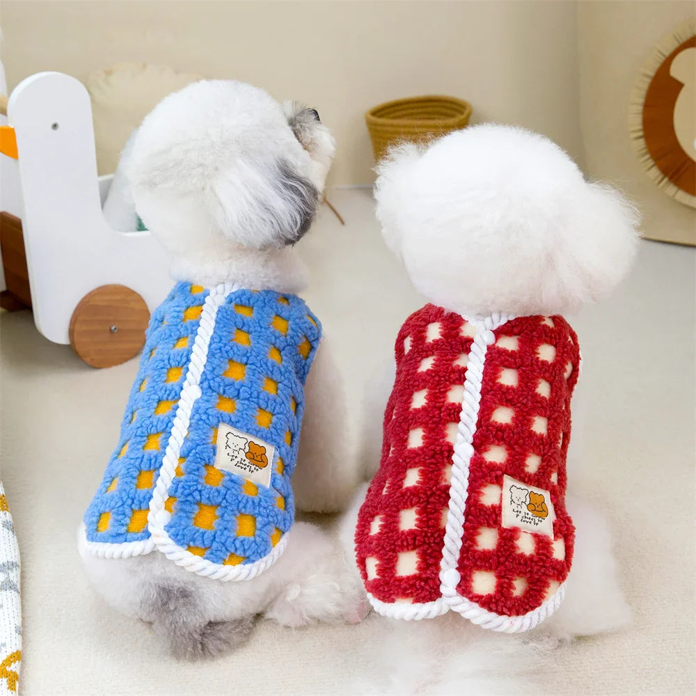 Manteau en polaire de confort luxe pour bouledogue français et chihuahua pour une protection chaude