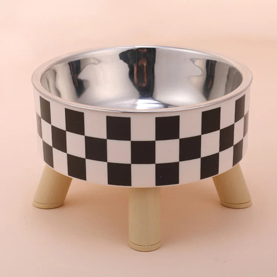 Bol de nourriture et d'eau de sécurité de luxe pour le cou avec support surélevé pour chats et chiens