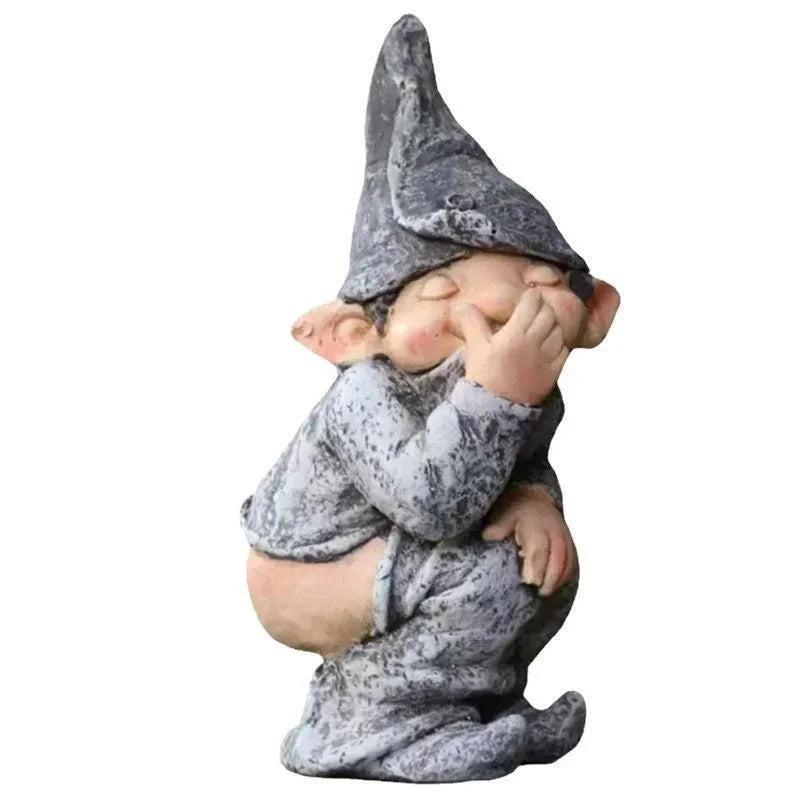 Niobe - Charmante figurine de gnome en bois pour votre jardin et pelouses