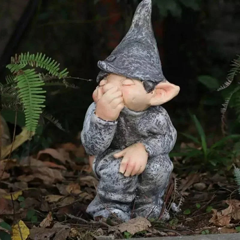 Niobe - Charmante figurine de gnome en bois pour votre jardin et pelouses