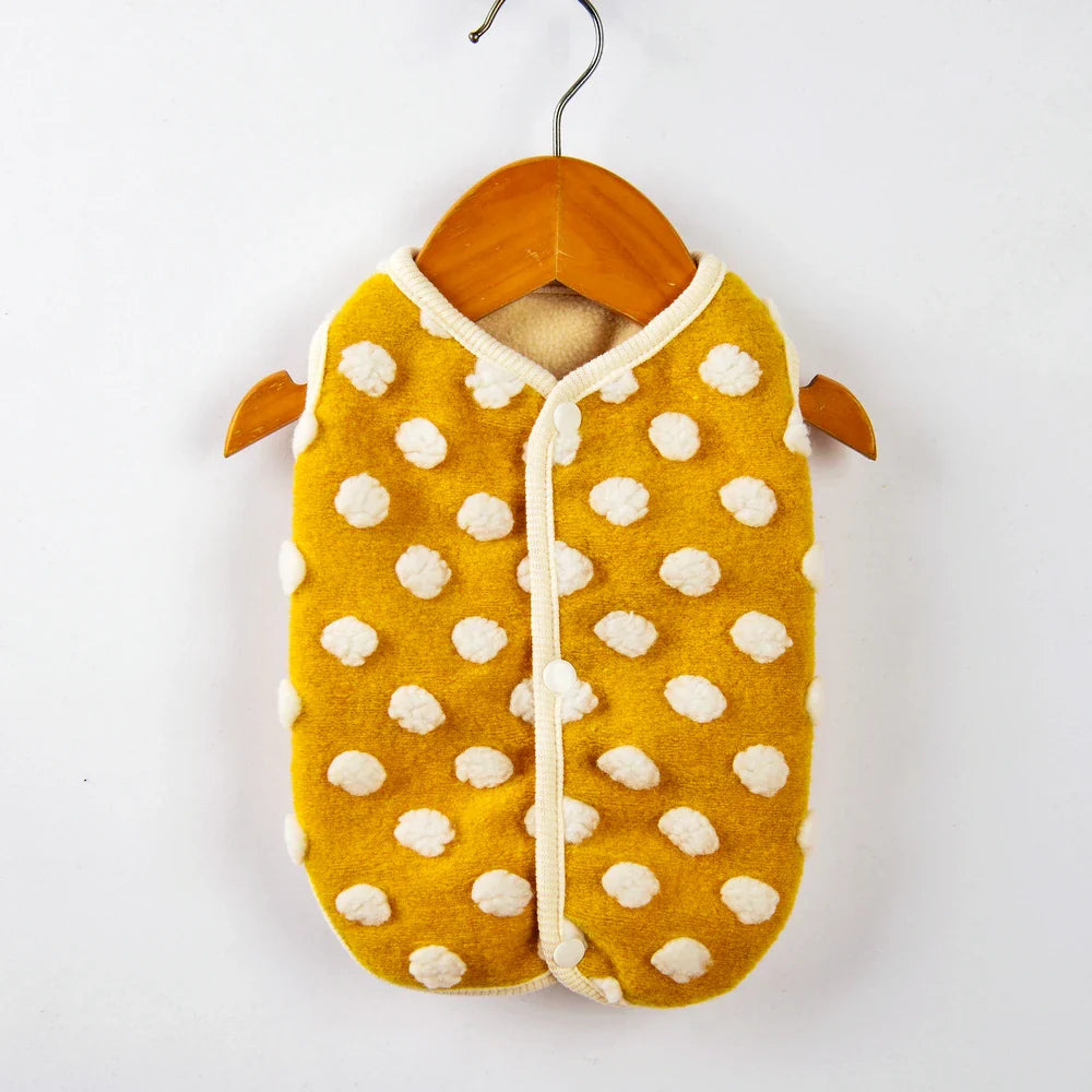 Manteau en polaire de confort luxe pour bouledogue français et chihuahua pour une protection chaude