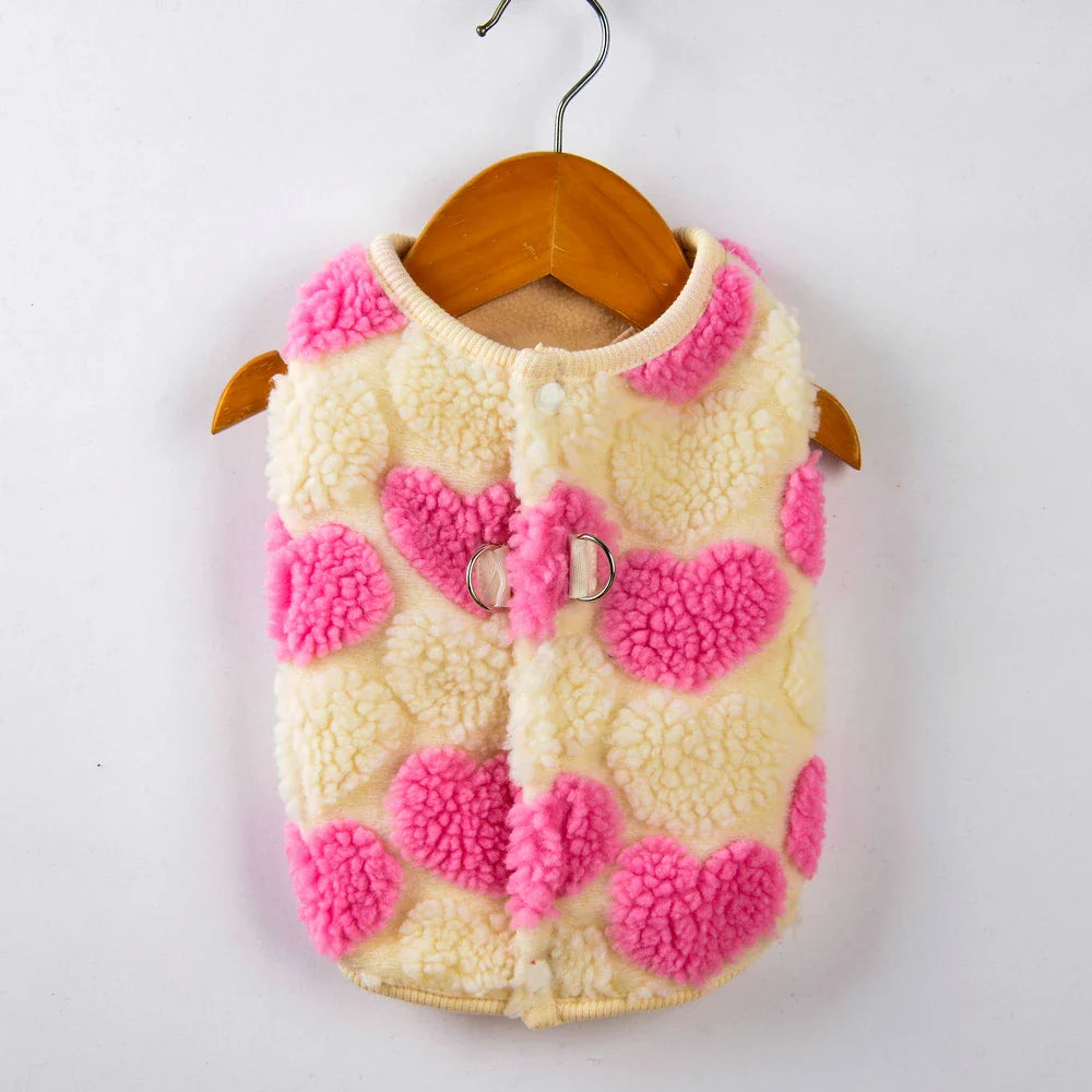 Manteau en polaire de confort luxe pour bouledogue français et chihuahua pour une protection chaude