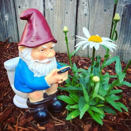 Sylpha - Figurine de nain de jardin miniature mignonne en résine pour une décoration de jardin amusante et humoristique