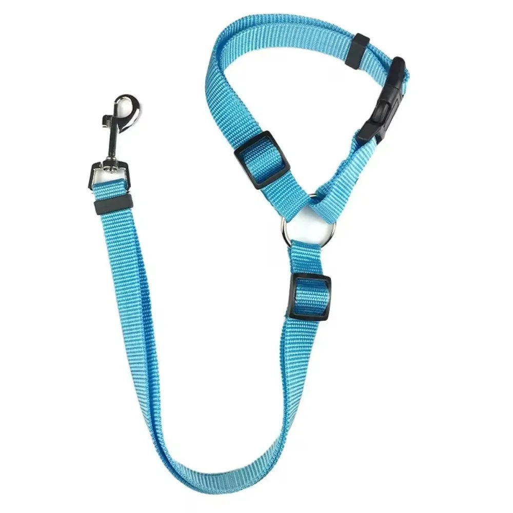 Ceinture de sécurité et harnais en nylon réglables pour chien pour un voyage sûr et confortable