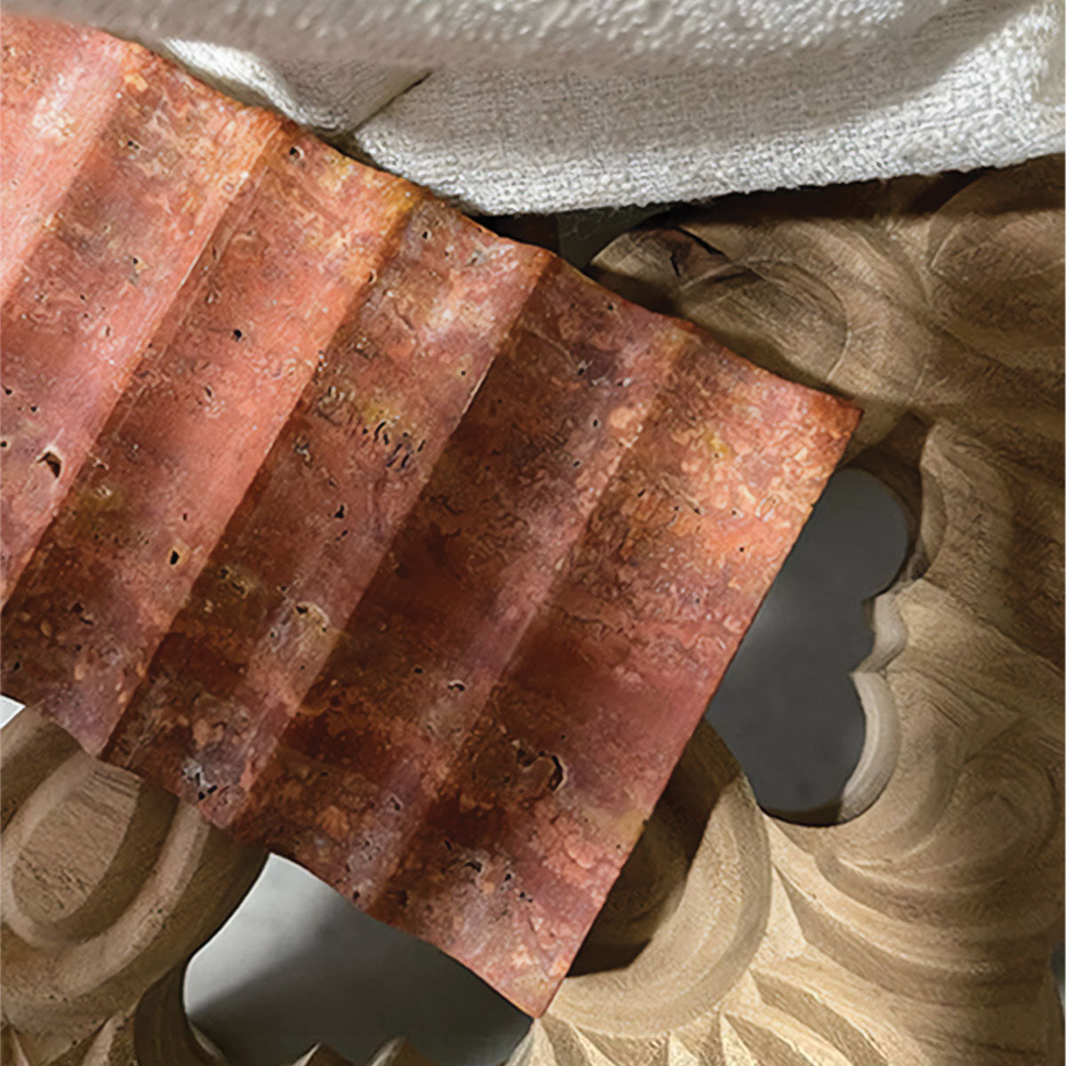 Plateau Élégant en Pierre Cannelée | Design Raffiné en Pierre Naturelle pour une Décoration Intérieure Sophistiquée