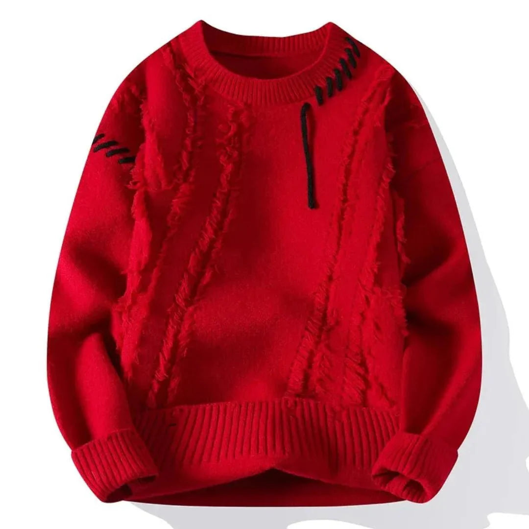 Detlef - Contemporary men's sweater with stylish geometric design