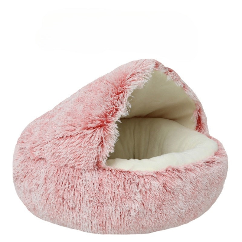 Coussin rond pour chat | Panier d'hiver de luxe et sac de couchage pour chats confortables