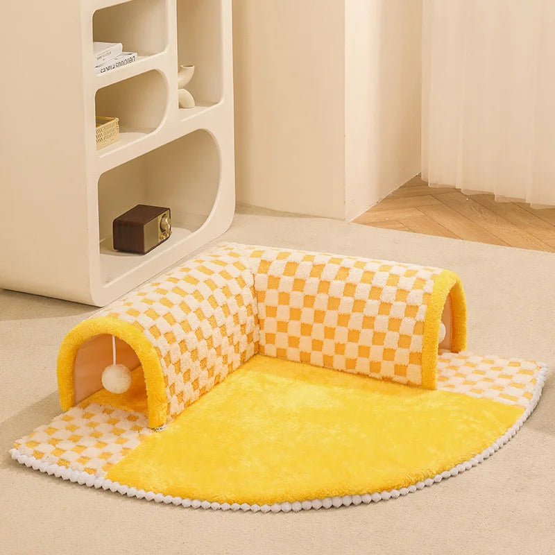Tunnel de jeu et maison de luxe pour chat