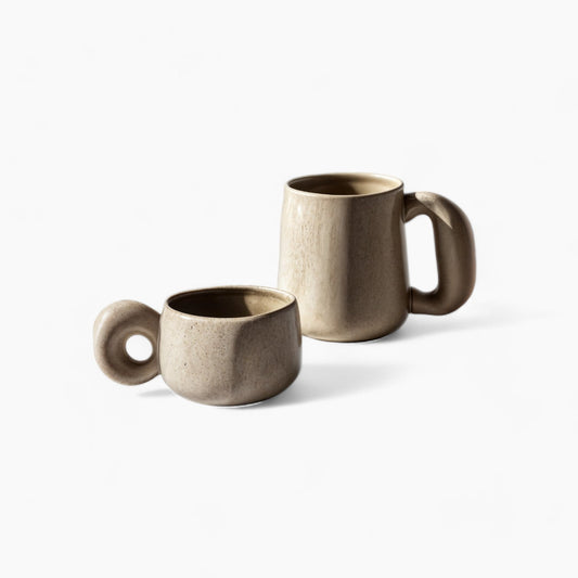 Tasses en pierre faites main Louv - Vaisselle en céramique unique pour une touche d'élégance